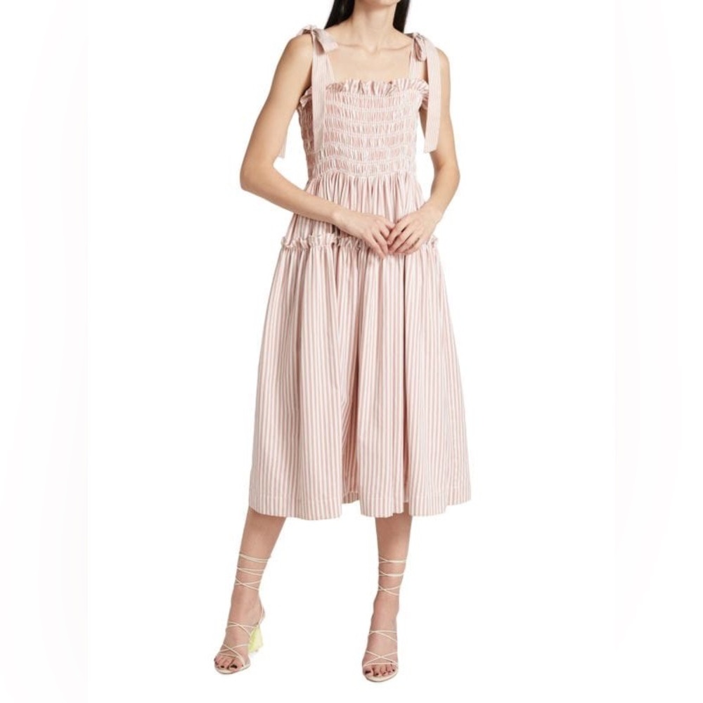 NWT - EN SAISON - Ida Tiered Smocked Midi-Dress - Small
